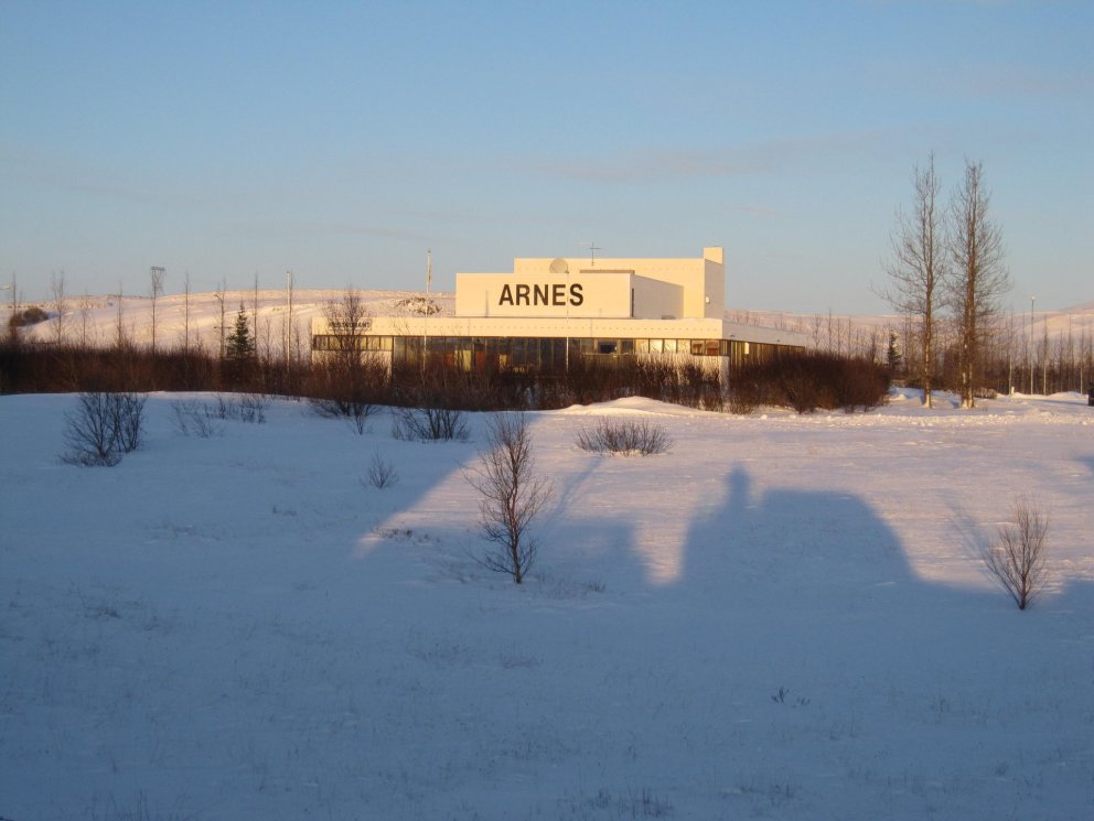 Félagsheimilið Árnes  í skammdeginu