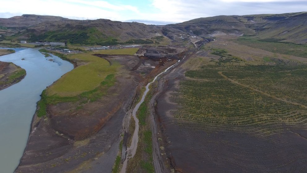 Frárennsliskurður Búrfellsvirkjunar 2