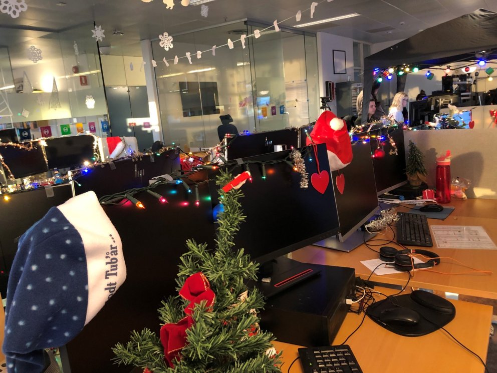 Það er nóg af fjöltengjum til á fréttastofunni