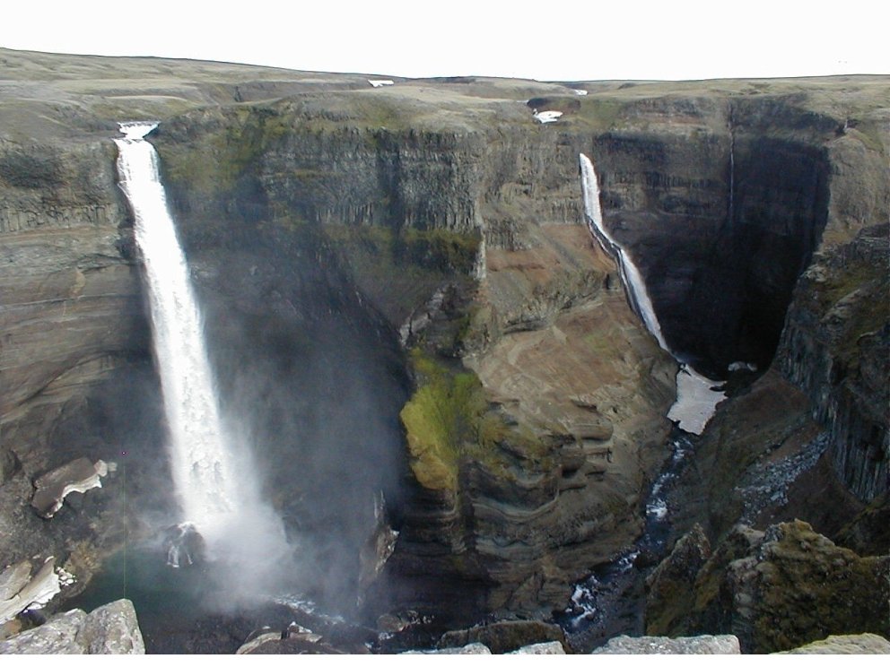 Háifoss og Granni í Fossá