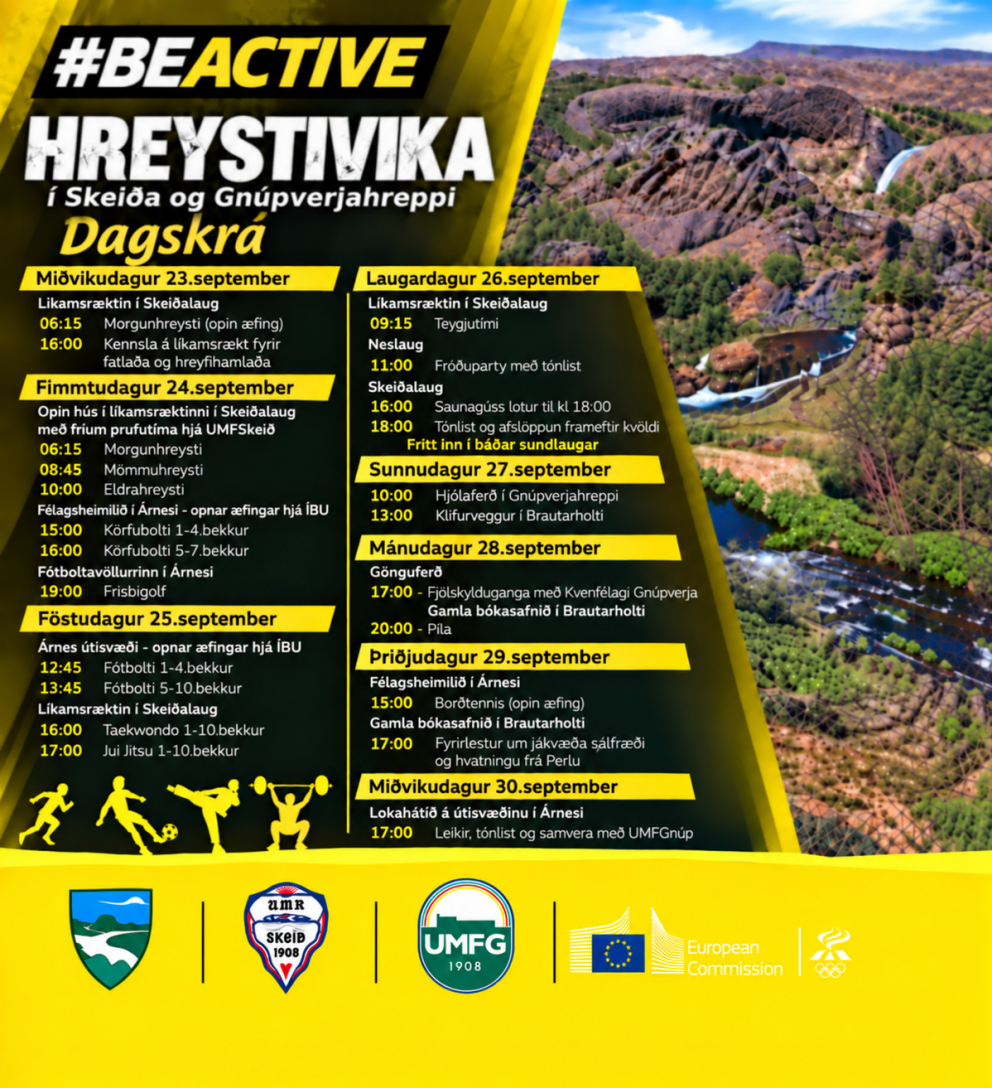 Hreystivika Skeiða- og Gnúpverjahrepps - Dagskrá