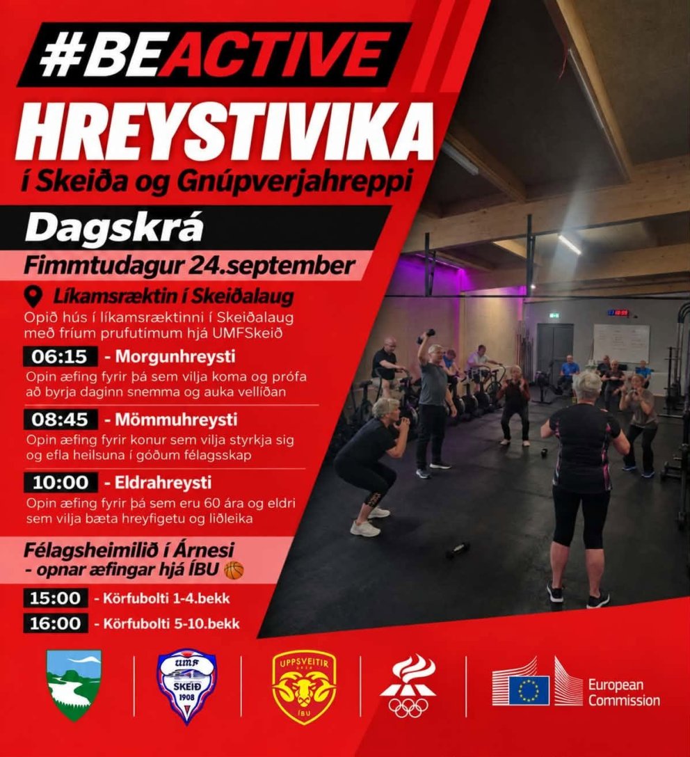Hreystivika- dagskrá fimmtudagsins 24. september