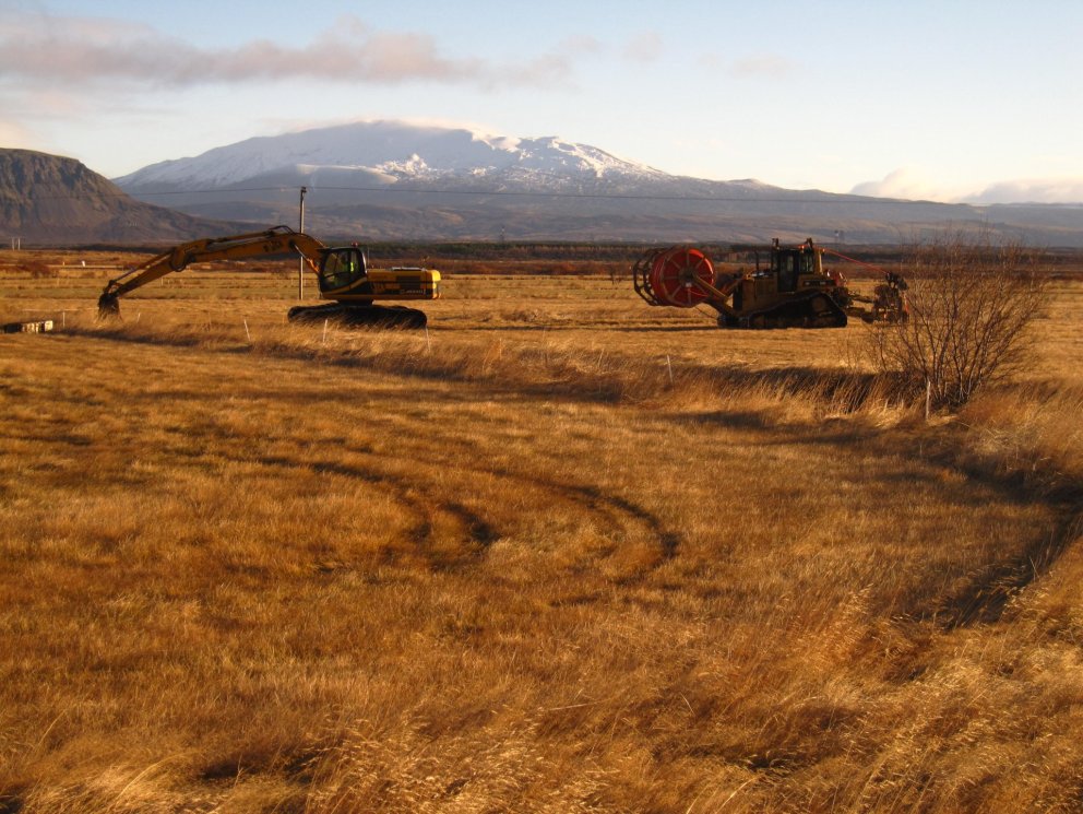 Uppsveitir Árnessýslu. Hekla í baksýn.