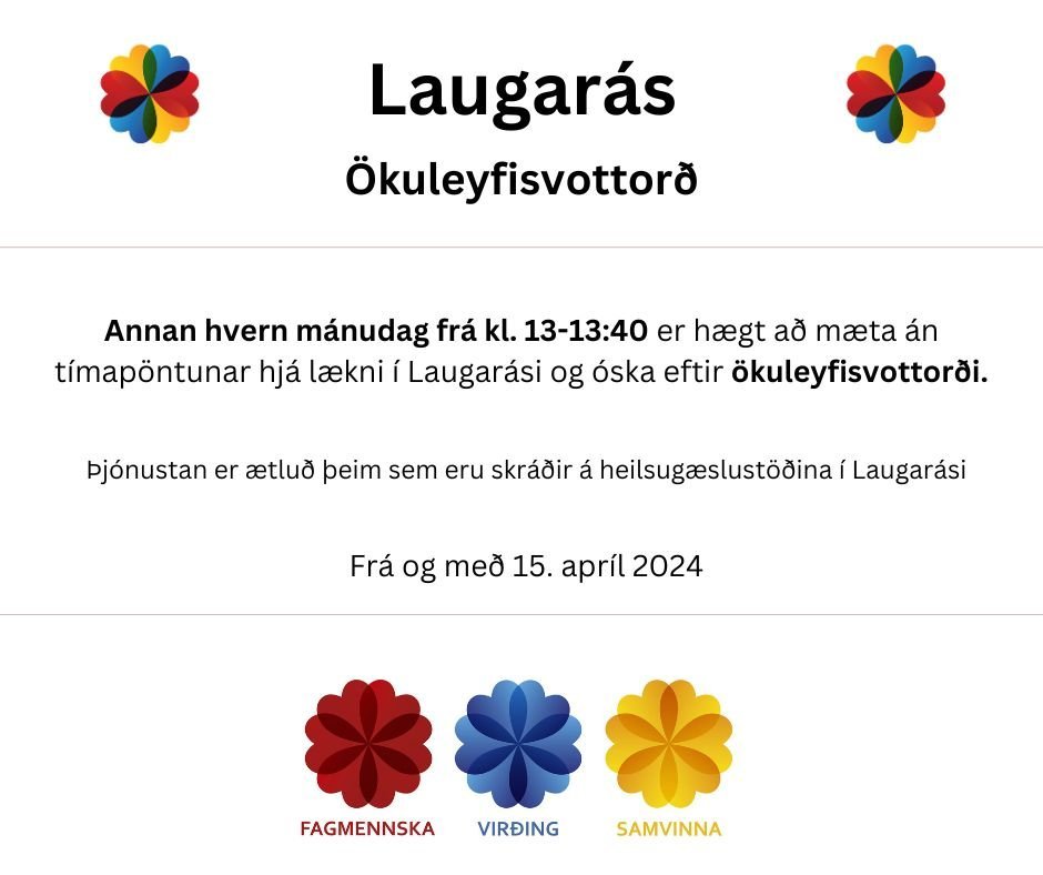 Ökuleyfisvottorð í Laugarási