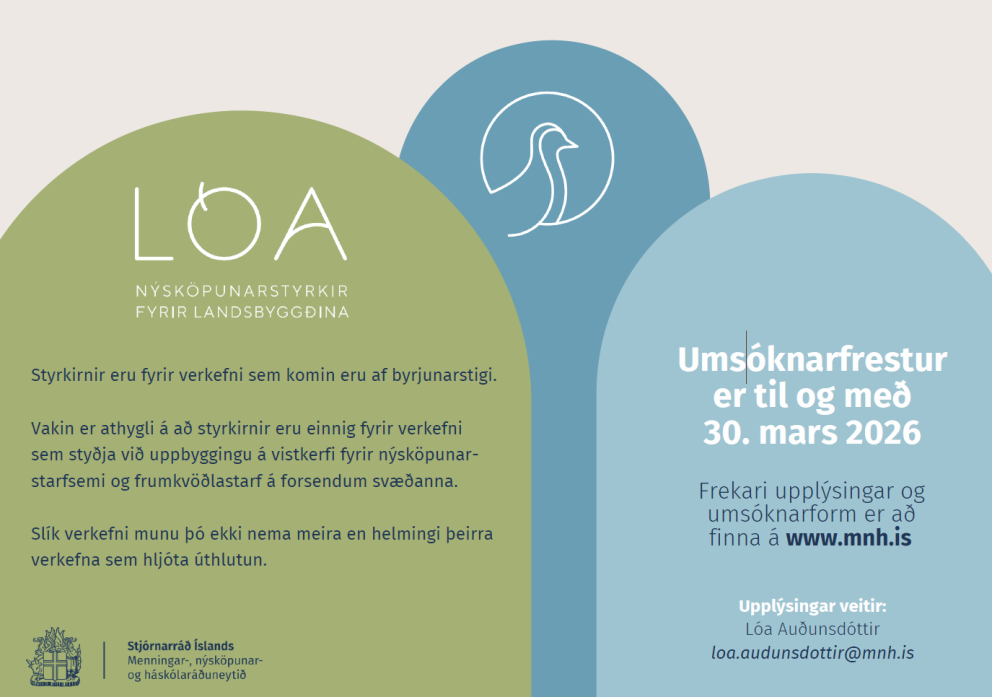 Lóan - nýsköpunarstyrkir fyrir landsbyggðina
