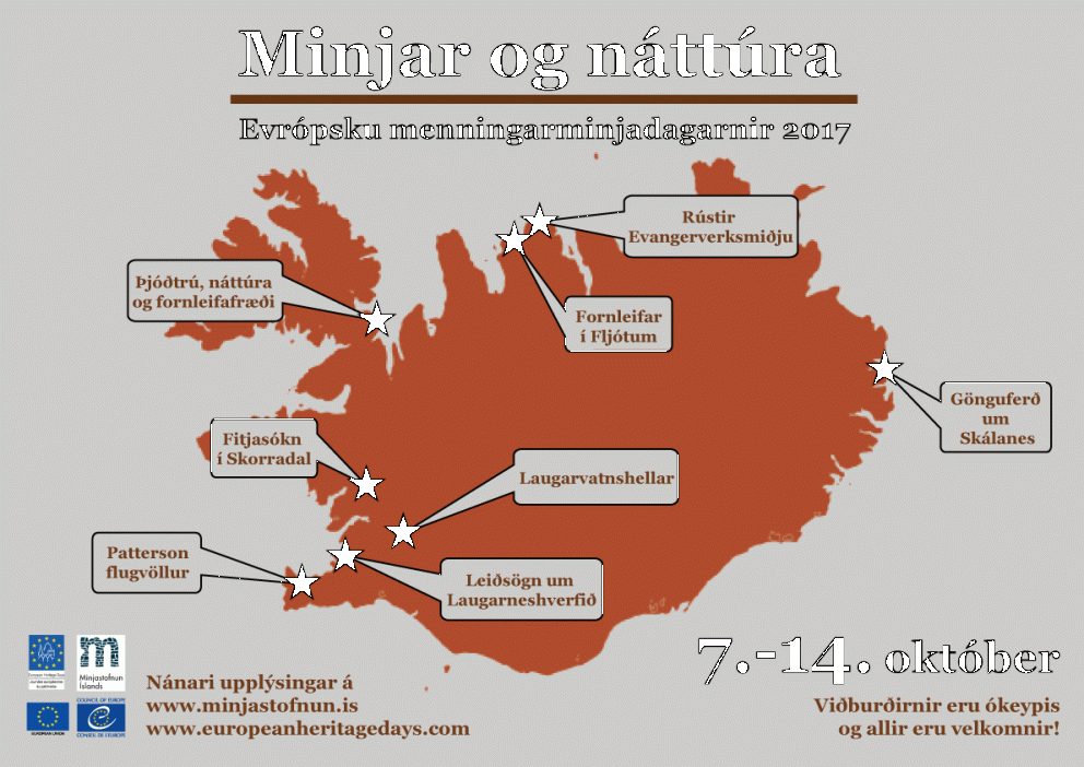 Minjar og náttúra á Íslandi