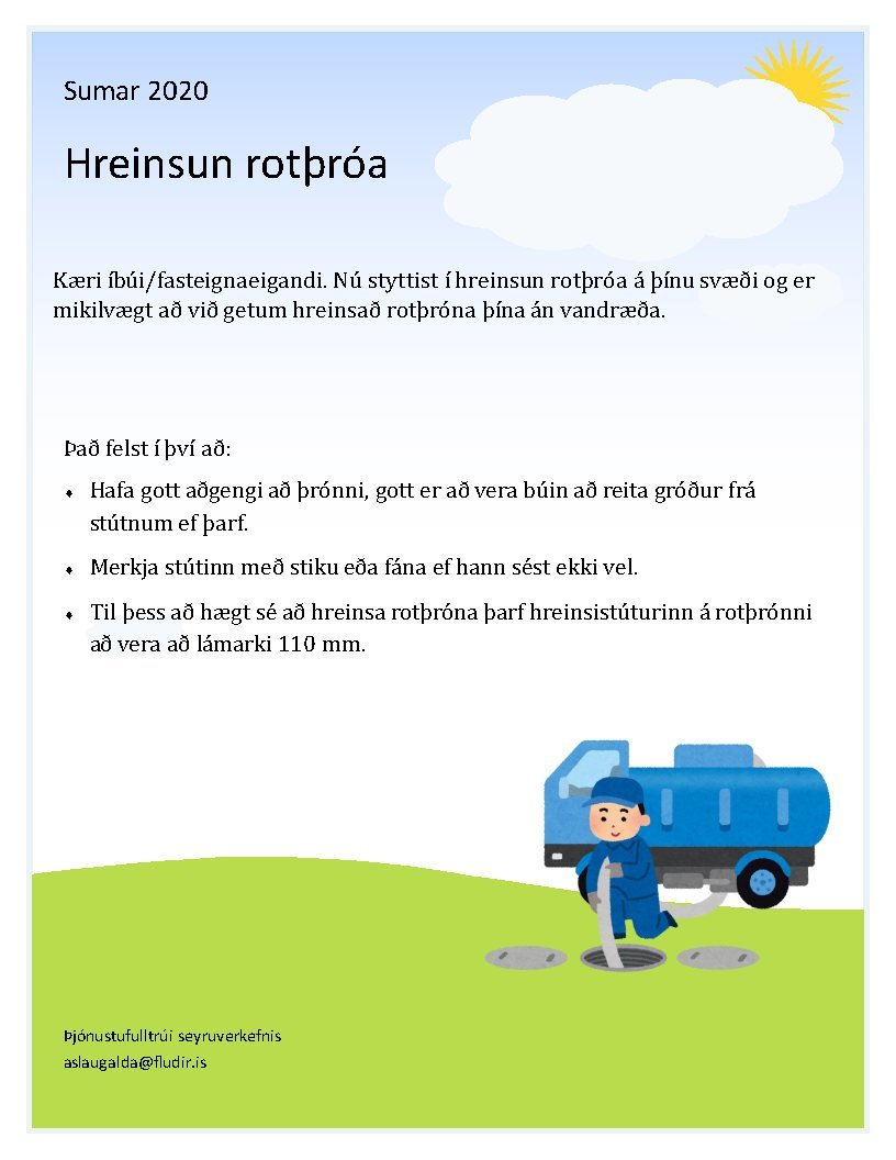 Hreinsun rotþróa í Skeiða og Gnúpverjahreppi  2020