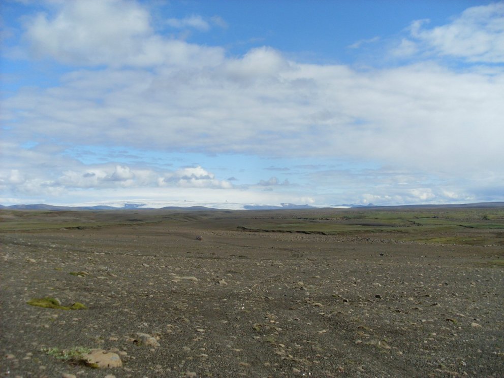 Útsýni inn að Hofsjökli úr Tjarnarveri  sumarið 2015