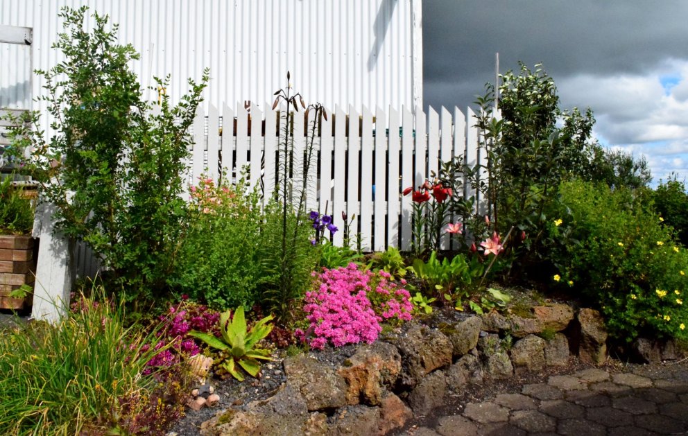 Úr  garðinum í Gænuhlíð sem hlaut  Umhverfisverðlaun 2015