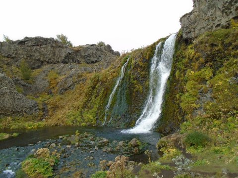 Foss í Rauðá í Gjánni