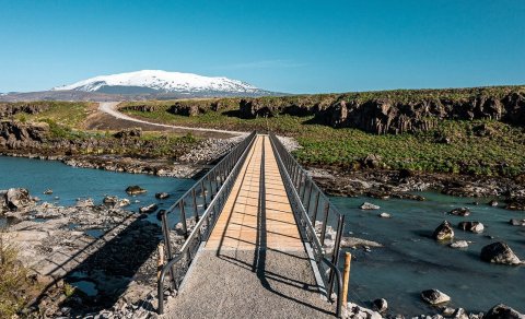 Göngubrúin yfir Þjórsá