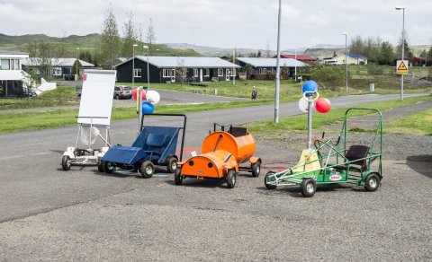 Kassabílarnir tilbúnir í rallýið