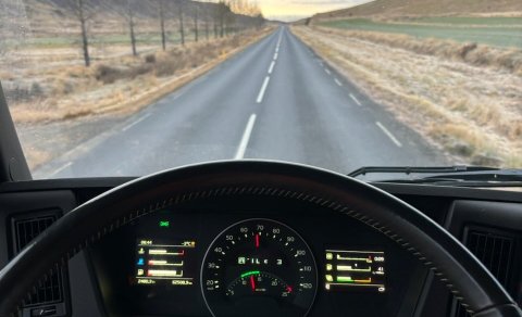 Mynd af útsýni atvinnubílstjóra