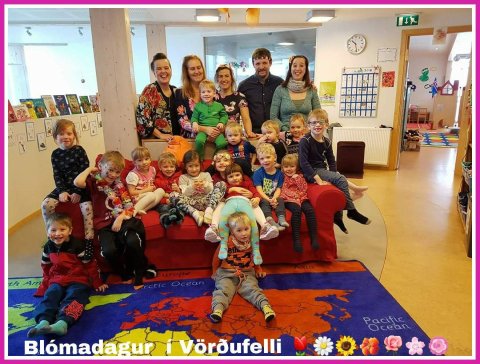 Blómadagur Vörðufells í  leikskólanum Leikholti.