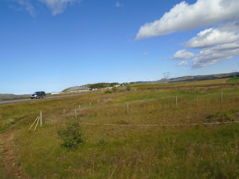 Fjós í byggingu  í Gunnbjarnarholti