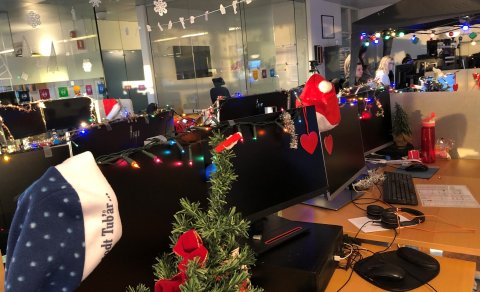 Það er nóg af fjöltengjum til á fréttastofunni