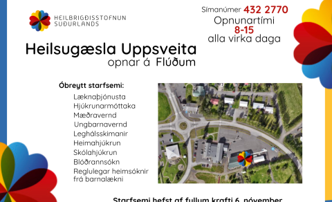 Heilsugæsla Uppsveita opnar á Flúðum í nóvember