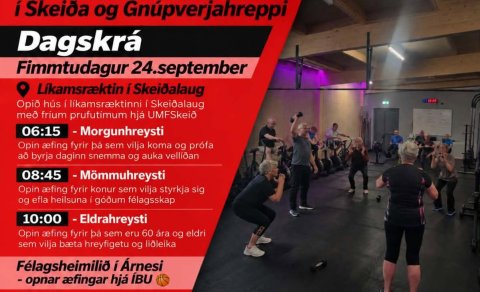 Hreystivika- dagskrá fimmtudagsins 24. september