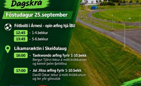 Hreystivika- dagskrá föstudaginn 25. september