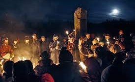 Mynd frá jólablóti í Öskjuhlíð - fengin af heimasíðu Morgunblaðsins