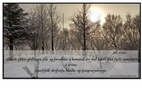 Jólakveðja frá starfsfólki  skrifstofu.
