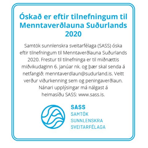 Tilnefningar til Menntaverðlauna SASS